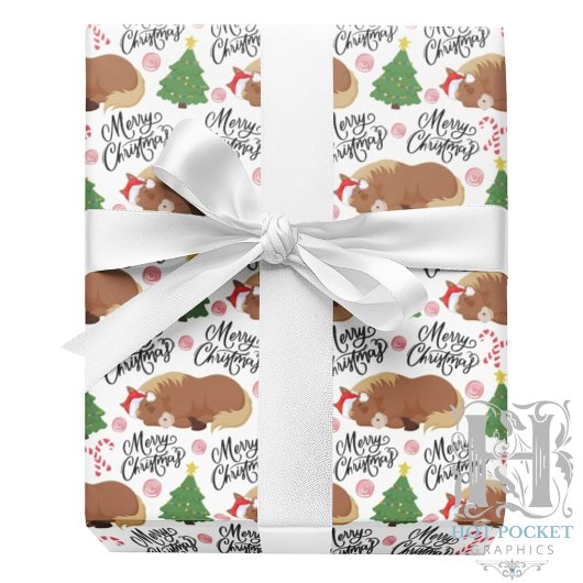 Paard Kerst Inpakpapier