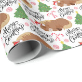Paard Kerst Inpakpapier (Rol Hoek)