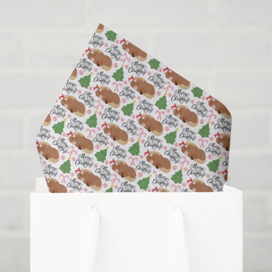 Paard Kerst Tissue Papier (Cadeauzakje)