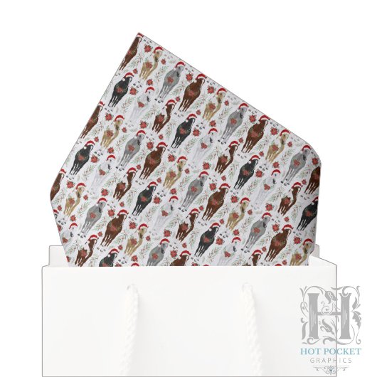 Paard Kerst Tissue Papier