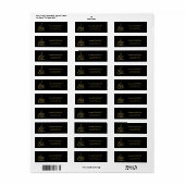 Paard Kerstboom Gouden glitter Ruitersport Etiket (Full Sheet)