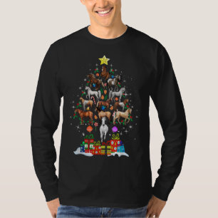 Paard kerstboom voor kinderen t-shirt