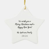 Paard Kerstboom zwart en wit Ruitersport Keramisch Ornament (Achterkant)