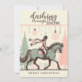 Paard Kerstkaart Kaart (Voorkant)