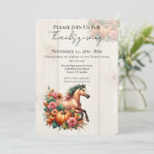 Paard Kerstmaal Uitnodiging (Staand voorkant)