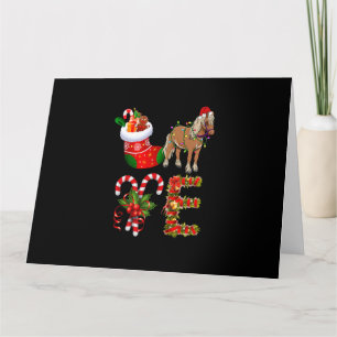Paard Kerstverlichting Led Grappige Kerstman Hoed  Kaart