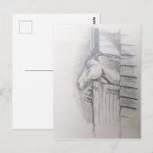 Paard kijkt over de staldeur briefkaart (Voorkant / Achterkant)