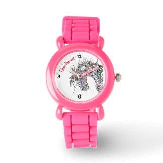 Paard kinder horloge glitter