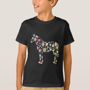 Paard Konijn Paasei Pasen Dames Heren Kinderen T-shirt