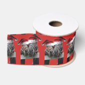 Paard Kus Santa Claus Grosgrain Lint (Spoel)