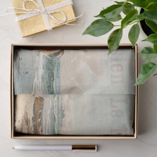 Paard Lady Rider Decoupage Frans strand Tissuepapier (Geschenk)