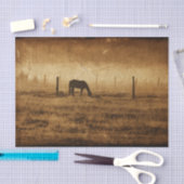 Paard Landelijk Rustiek Oud Textuur Decoupage Tissuepapier (Craft)