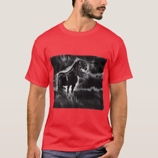 Paard lang haar gemaakt van wolken vriend t-shirt