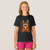 Paard lange haren t-shirt (Voorkant volledig)