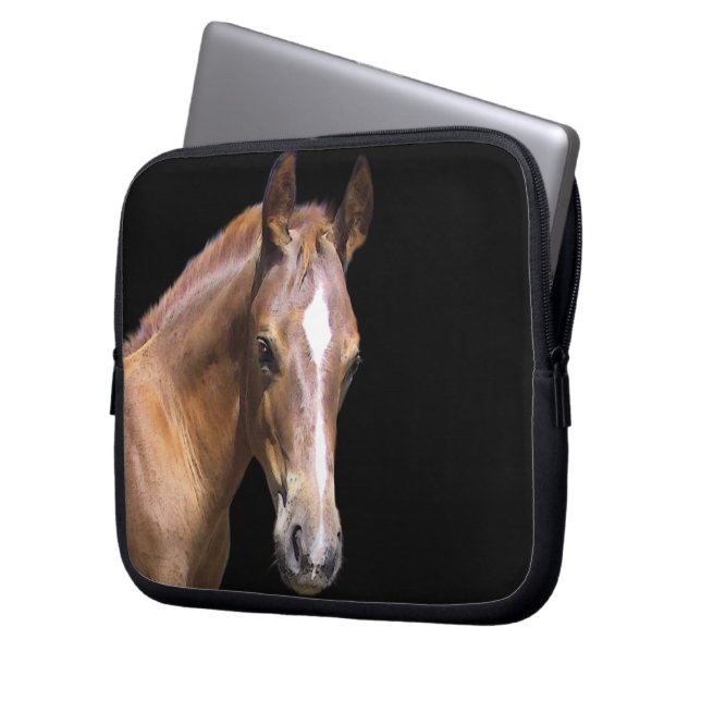 Paard Laptop Sleeve (Voorkant Links)