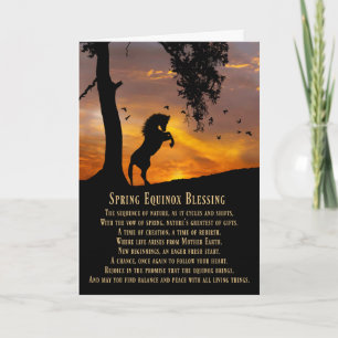 Paard Lente Equinox Zegen Gedicht Kaart