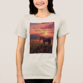 Paard leven Tri-Blend shirt (Voorkant)