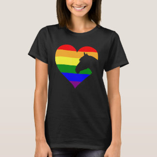 Paard Lgbt Q Cool Gay Pride Regenboog Vlag Ally T-shirt