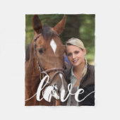 Paard LIEFDE Gepersonaliseerde Moderne Ruitersport Fleece Deken (Voorkant)