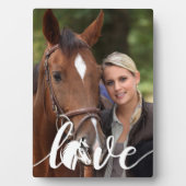Paard LIEFDE Gepersonaliseerde Moderne Ruitersport Fotoplaat (voorkant)