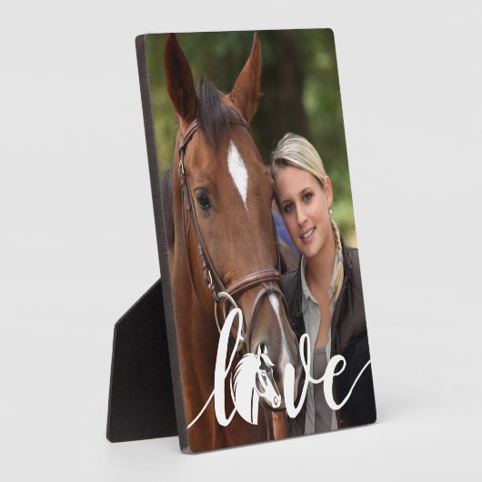 Paard LIEFDE Gepersonaliseerde Moderne Ruitersport Fotoplaat (Zijkant)