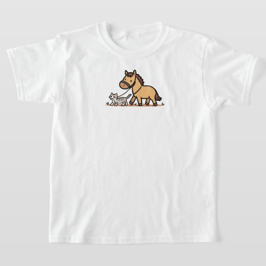 Paard Liefde Kitty T-shirt (Laagn)