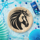 Paard Liefde met Hout Papieren Bordje (Feest)