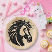Paard Liefde met Hout Papieren Bordje (Feest)