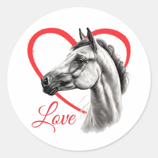 Paard Liefde Stickers (Voorkant)