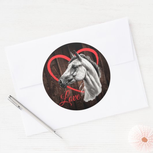 Paard Liefde Stickers (Envelop)