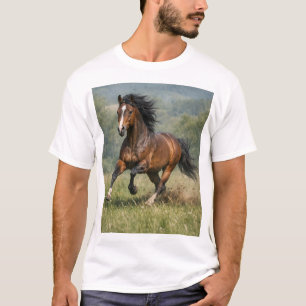 Paard Liefhebber Cadeau Rennend Paard Stijl T-Shir T-shirt