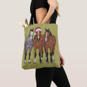 Paard Liefhebber Kerst Dierenboerderij Dierenliefh Tote Bag