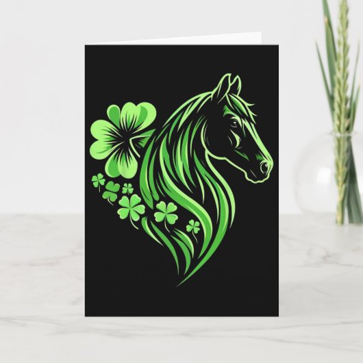 Paard Liefhebber St Patrick's Dag Kaart (Voorkant)