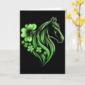 Paard Liefhebber St Patrick's Dag Kaart (Gele Bloem)