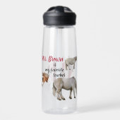 Paard Lievende Leraar Waterfles (Voorkant)