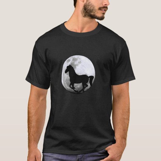 Paard Maan Rijden Equestrian T-shirt (Voorkant)