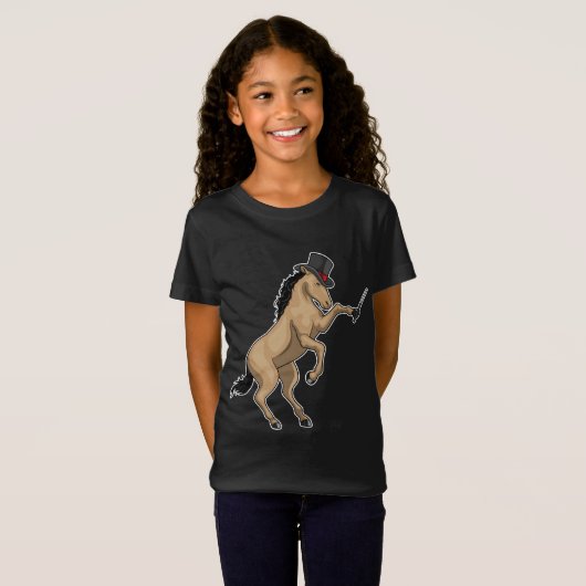Paard Magician Toverstaf T-shirt (Voorkant volledig)