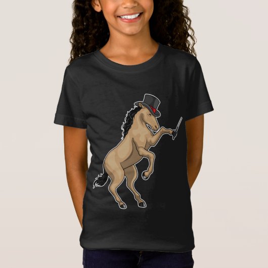 Paard Magician Toverstaf T-shirt (Voorkant)