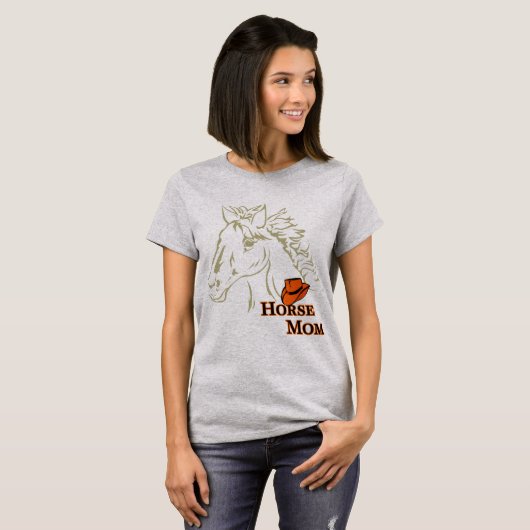 Paard Mam Met Pet Vrouwen T-shirt (Voorkant volledig)
