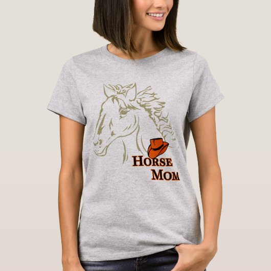 Paard Mam Met Pet Vrouwen T-shirt (Voorkant)