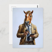 Paard Man Briefkaart (Voorkant / Achterkant)