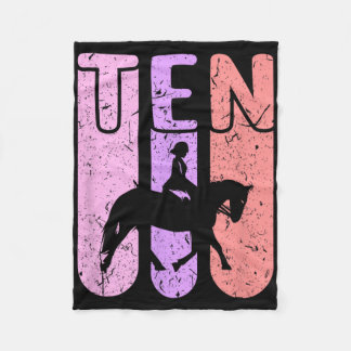 Paard Meisje 10e Verjaardag Paardrijden Fleece Deken