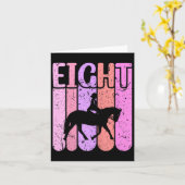 Paard meisje 8e verjaardag paardrijden  kaart (Gele Bloem)