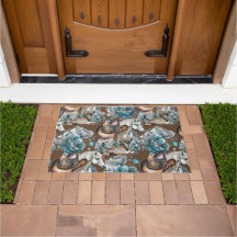 Paard meisje cowgirl patroon turquoise bloemen