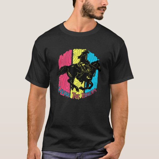 Paard meisje dat haar droom leeft t-shirt (Voorkant)