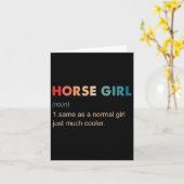 Paard Meisje Definitie Grappig Paardensport Gift P Kaart (Gele Bloem)