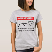 Paard Meisje, Grappig Paard Rijden Liefhebber T-shirt (Voorkant)