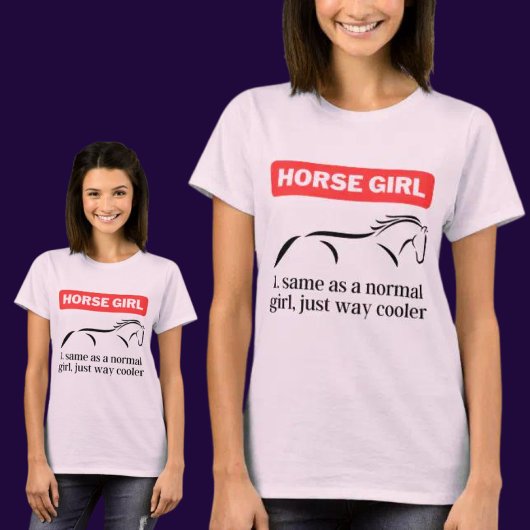 Paard Meisje, Grappig Paard Rijden Liefhebber T-shirt