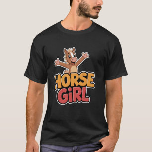 Paard Meisje Kinderen Paarden Kleding Jeugd Kids M T-shirt