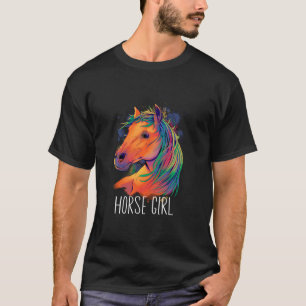 Paard meisje paard liefde vrouwen paardrijden t-shirt